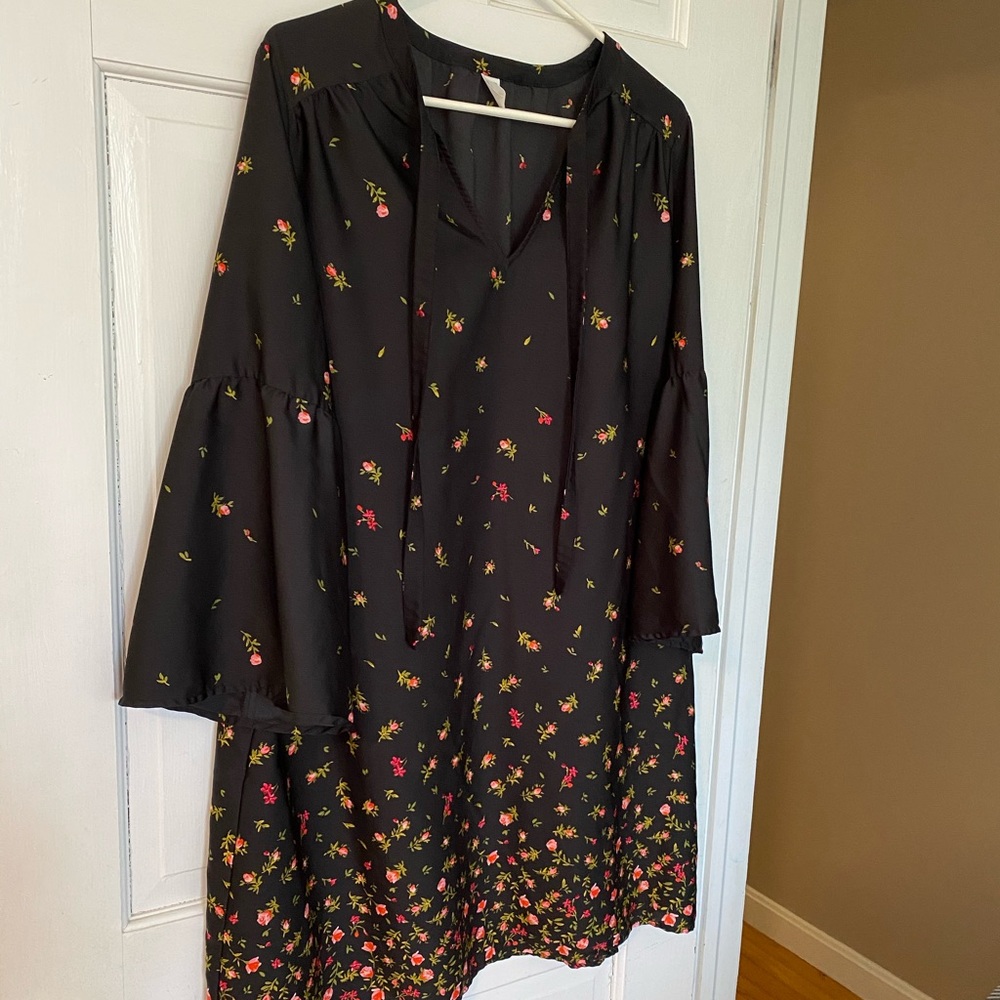 Black floral dress